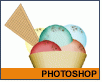 Barčík Photoshop Zmrzlinový pohár