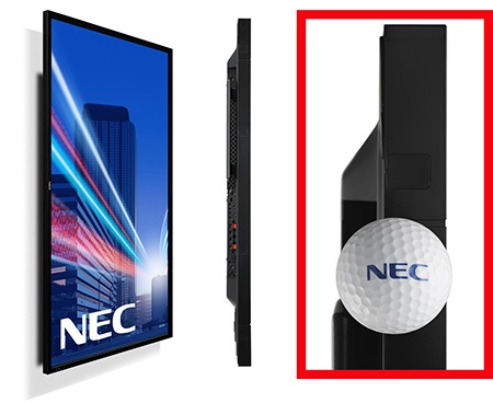 NEC MultiSync X401S - poloha Portrét + ukázka, jak je panel tenký 