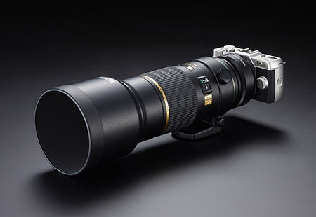 Pentax Q10 + 300mm objektiv via adaptér
