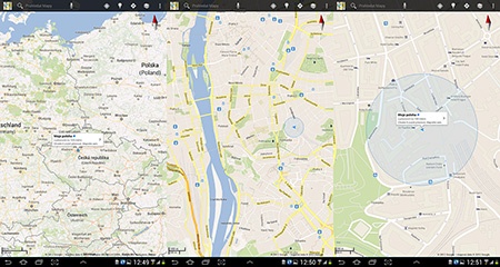 GPS a zobrazení stanoviště na mapě