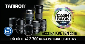 Cashback na objektivy Tamron